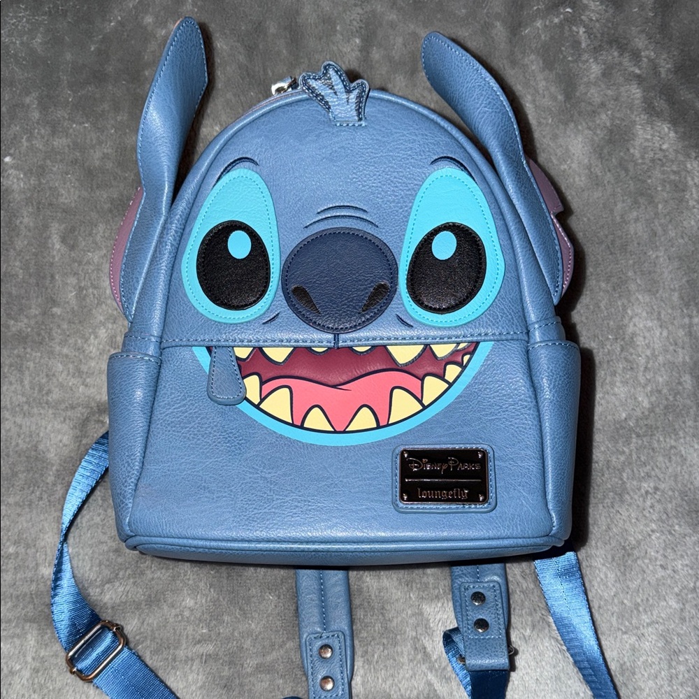 Loungefly Blue Stitch Character Mini Backpack